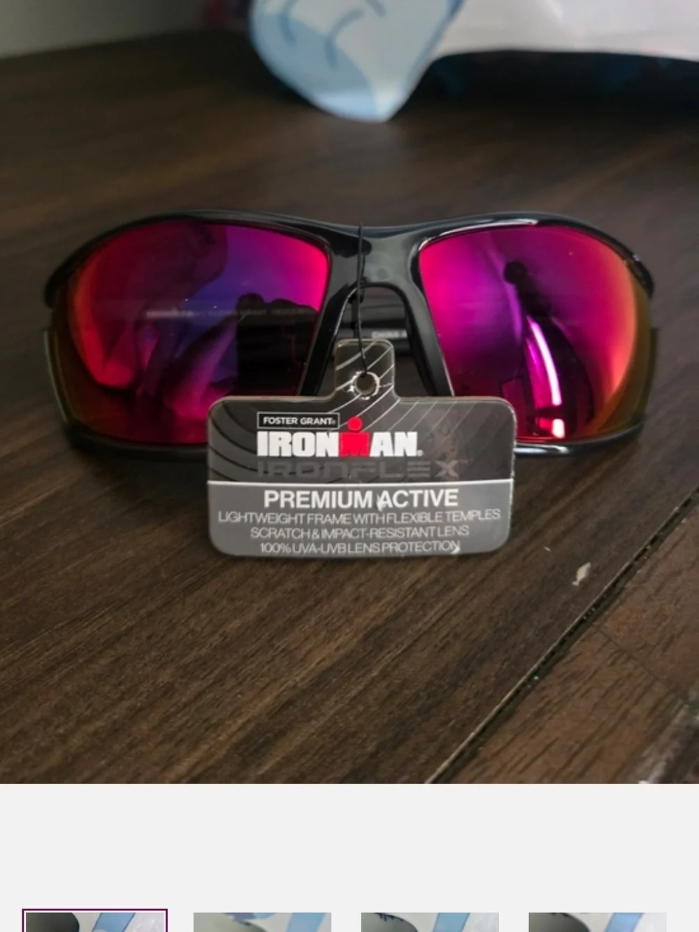 Iron Man Sport Sunglasses - Red/Purple Mirrored Lenses